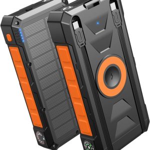 SOARAISE 50000mAh Solar Power Bank 22.5W Wireless Portable Solar Charger