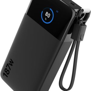 NOBIS Laptop Power Bank, 25000mAh Portable Charger with 187W Total Output